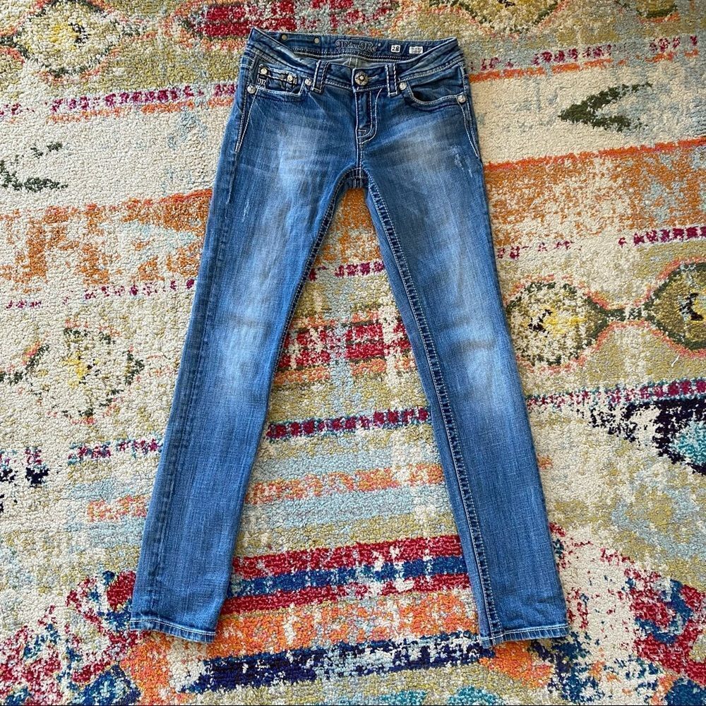 Miss Me Rhinestone Cross Skinny Jeans - Picture 3 of 14